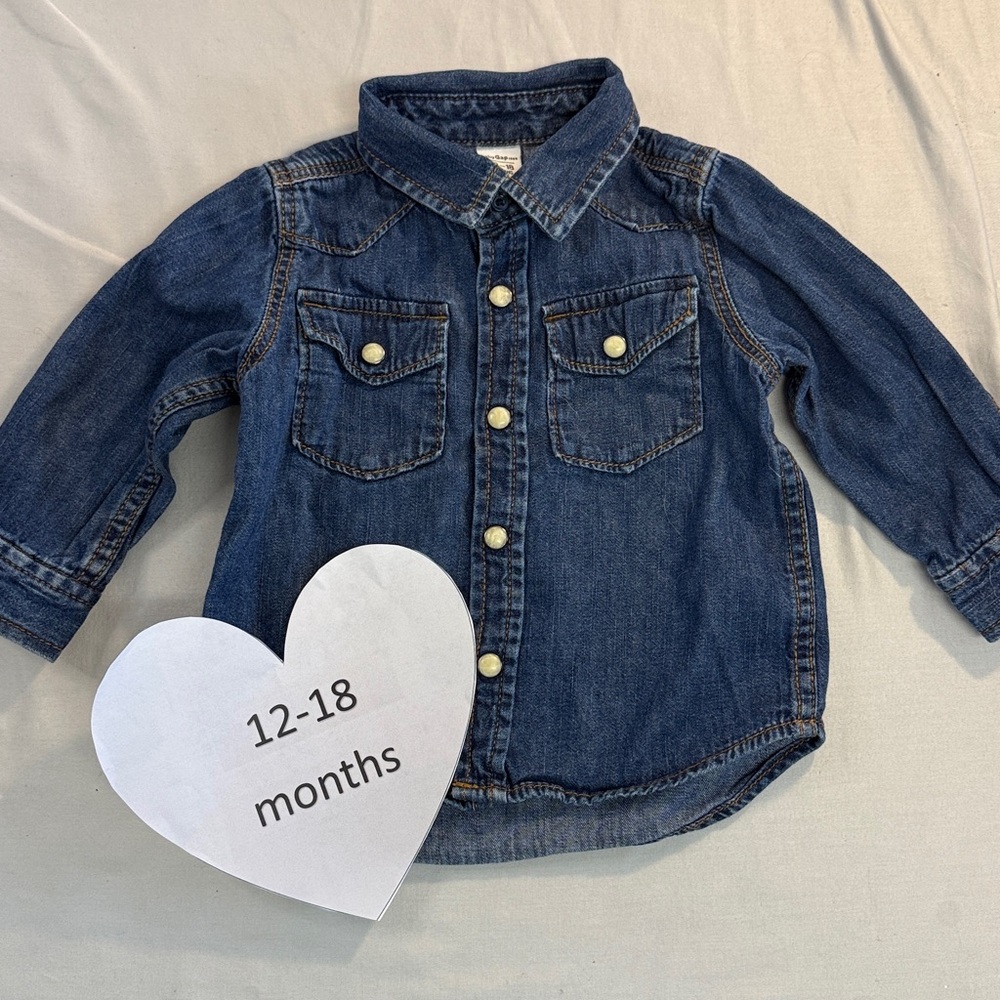 Baby  GAP - long sleeve denim shirt.